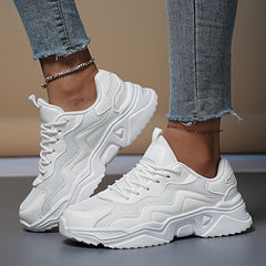 Women's Mesh Chunky Sneakers Non slip Comfort Lace up Athletic Dad Shoes