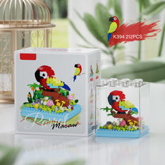 Parrot Building Blocks Ornament Decorative Holiday Gift