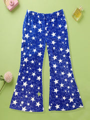 Toddler Girls Starry Stars Graphic Casual Flare Leg Pants