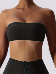 Strapless Solid Tube Top & Comfy All-match Top