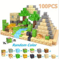 100pcs Magnetic Block Toy Set Desert Construction & Adventure World