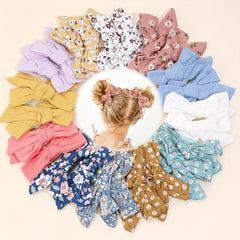 24pcs Baby Girls Floral Bow Hair Clips - Hair Accessories for Children
