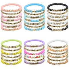 Colorful Soft Pottery Bracelet Set