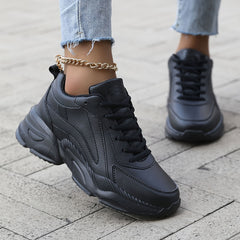 Women's Lace up Athletic Sneakers Waterproof Lightweight Running Shoes