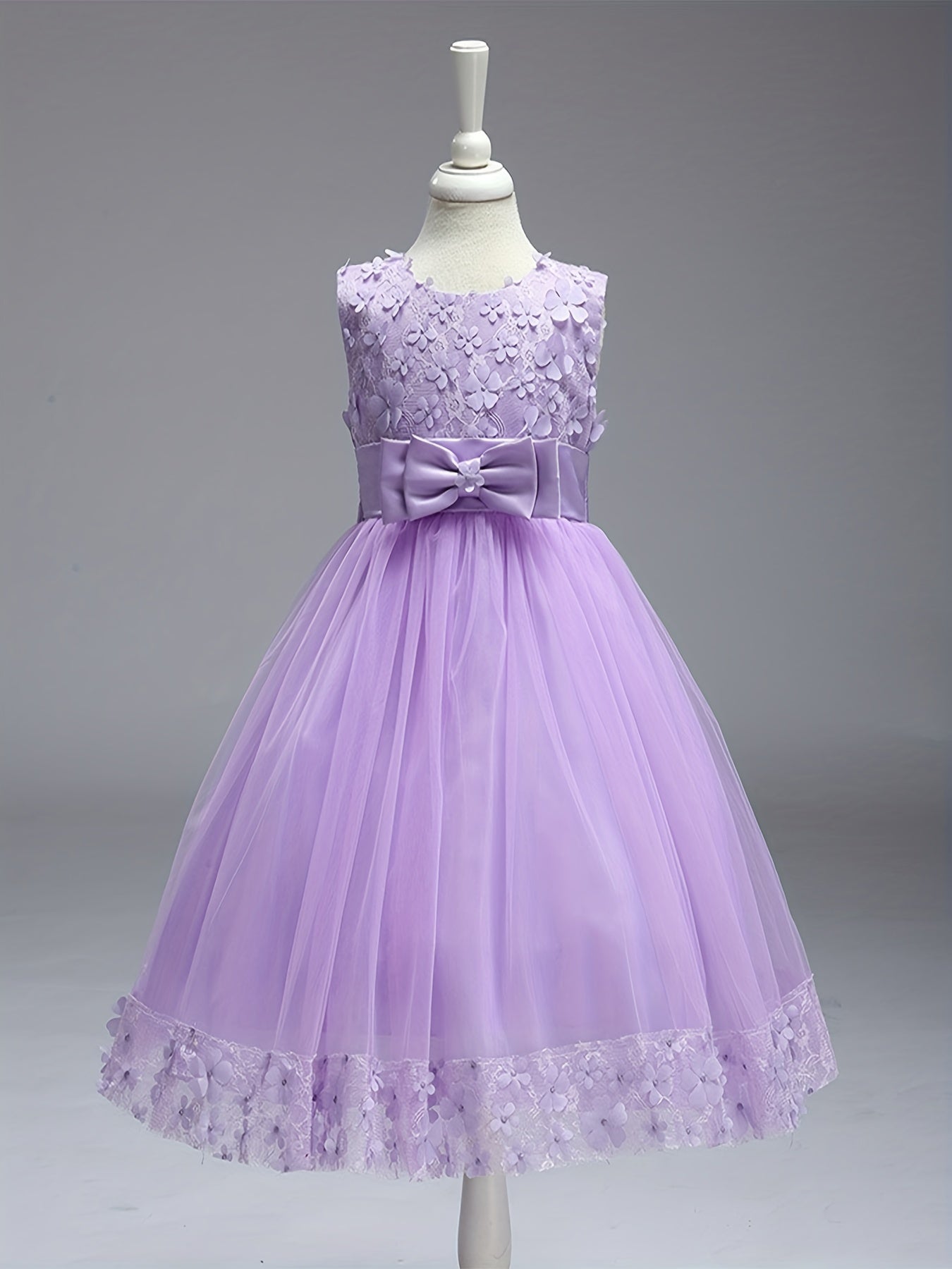 Toddler Girls Butterfly Applique Mesh Princess Dress