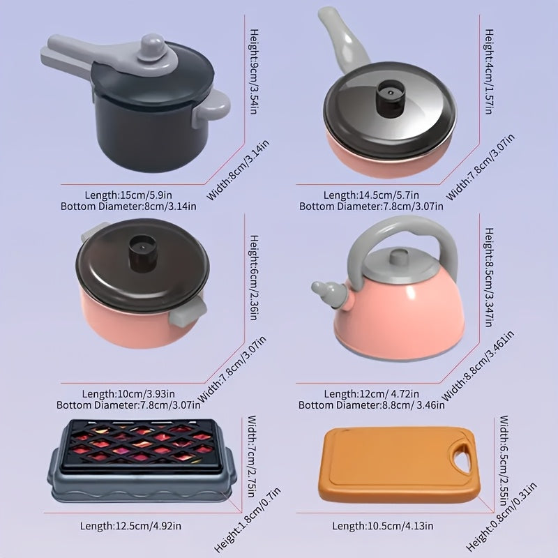 Kitchen Cooking Utensils Set with Food Dolls