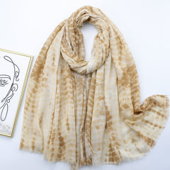 Boho Tassel Scarf Lightweight Beach Shawl Tie Dye