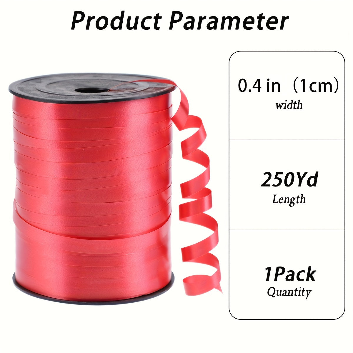 Christmas Curling Ribbon 2.5x250 Yards Gift Wrapping Party Decoration