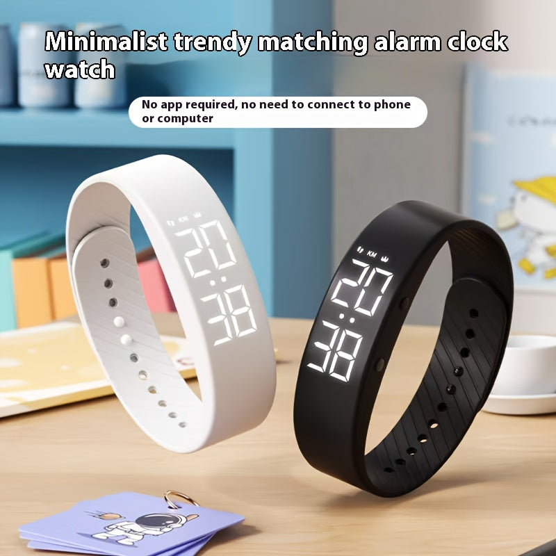 Multifunctional Sports Watch Soft Silicone Strap Lightweight Vibration Alarm Uni