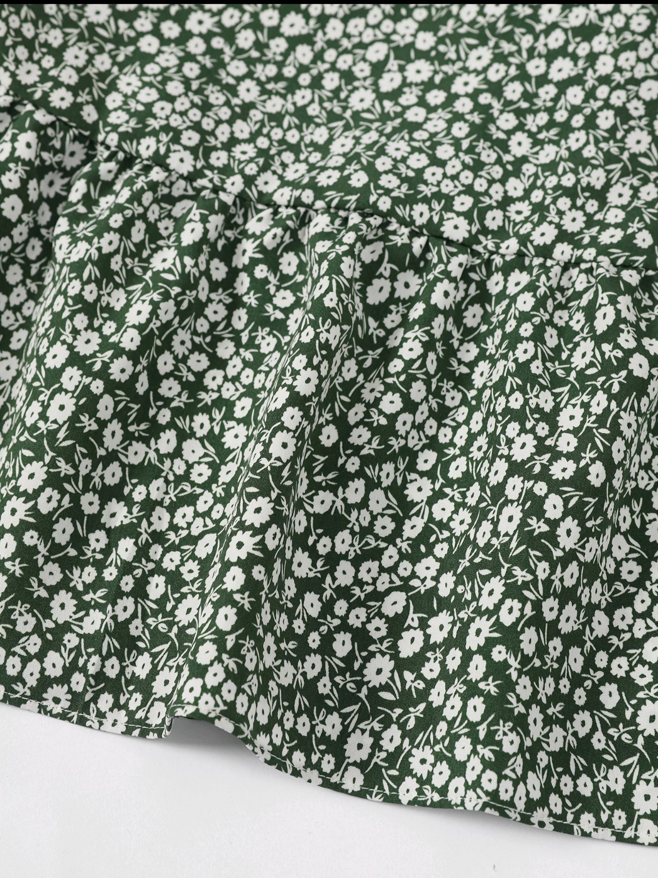 Floral Print V Neck Long Sleeve Dress Plus Size
