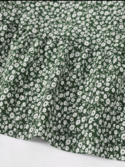 Floral Print V Neck Long Sleeve Dress Plus Size