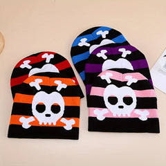 Knitted Hat with Skull Pattern for Men Women