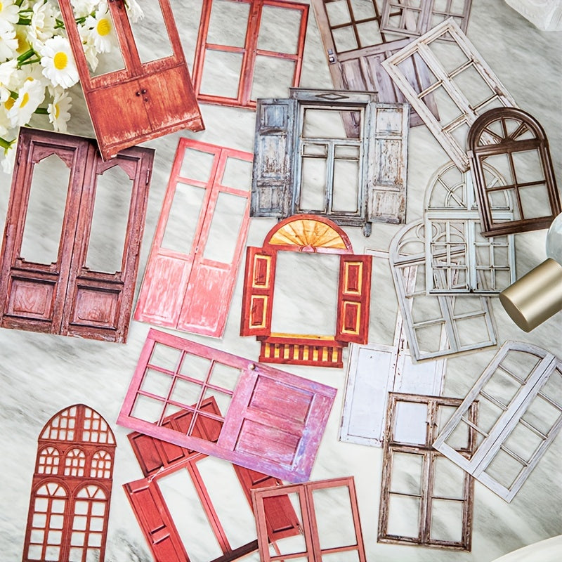 10pcs Window Sills Stickers European Door Secret Series
