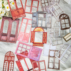 10pcs Window Sills Stickers European Door Secret Series