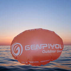 Inflatable Swim Buoy with Adjustable Waist Belt for Water Sports