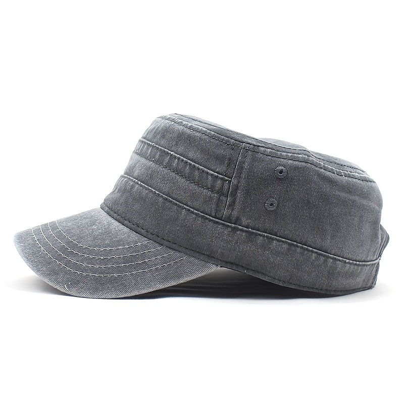 Men's Vintage Flat Cap for Outdoor Baseball