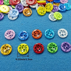 50pcs Mixed Resin Buttons For Children's Clothing Sewing DIY Supplies