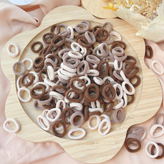 100pcs Solid Hair Tie Thick Rubber Band for Kids Girls Ponytail Holder Hair Tie