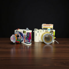 Retro Camera Assembly Kit Durable ABS Material Creative Gift for Adults