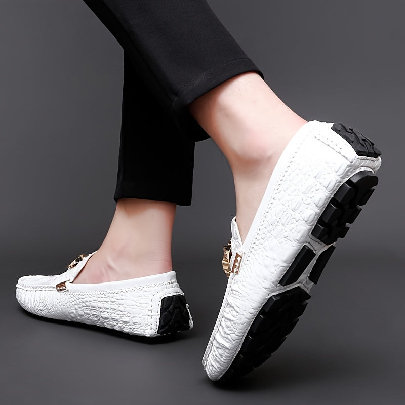 Women's Metal Decor Loafers Casual Slip-on Comfy Shoes