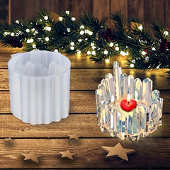 Crystal Candle Holder Resin Mold for DIY Jewelry Storage Box Crafts