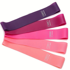 5pcs Solid Silicone Resistance Rope for Fitness Stretching Band