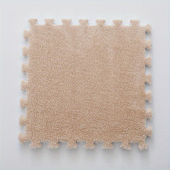 Plush Puzzle Foam Floor Mat for Bay Windows - Anti Slip Comfort Seat Pads