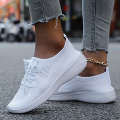 Women's Knit Athletic Shoes Low Top Running Trainers
