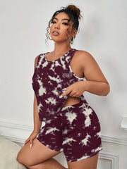 Tie Dye Tank Top & Shorts Pajama Set