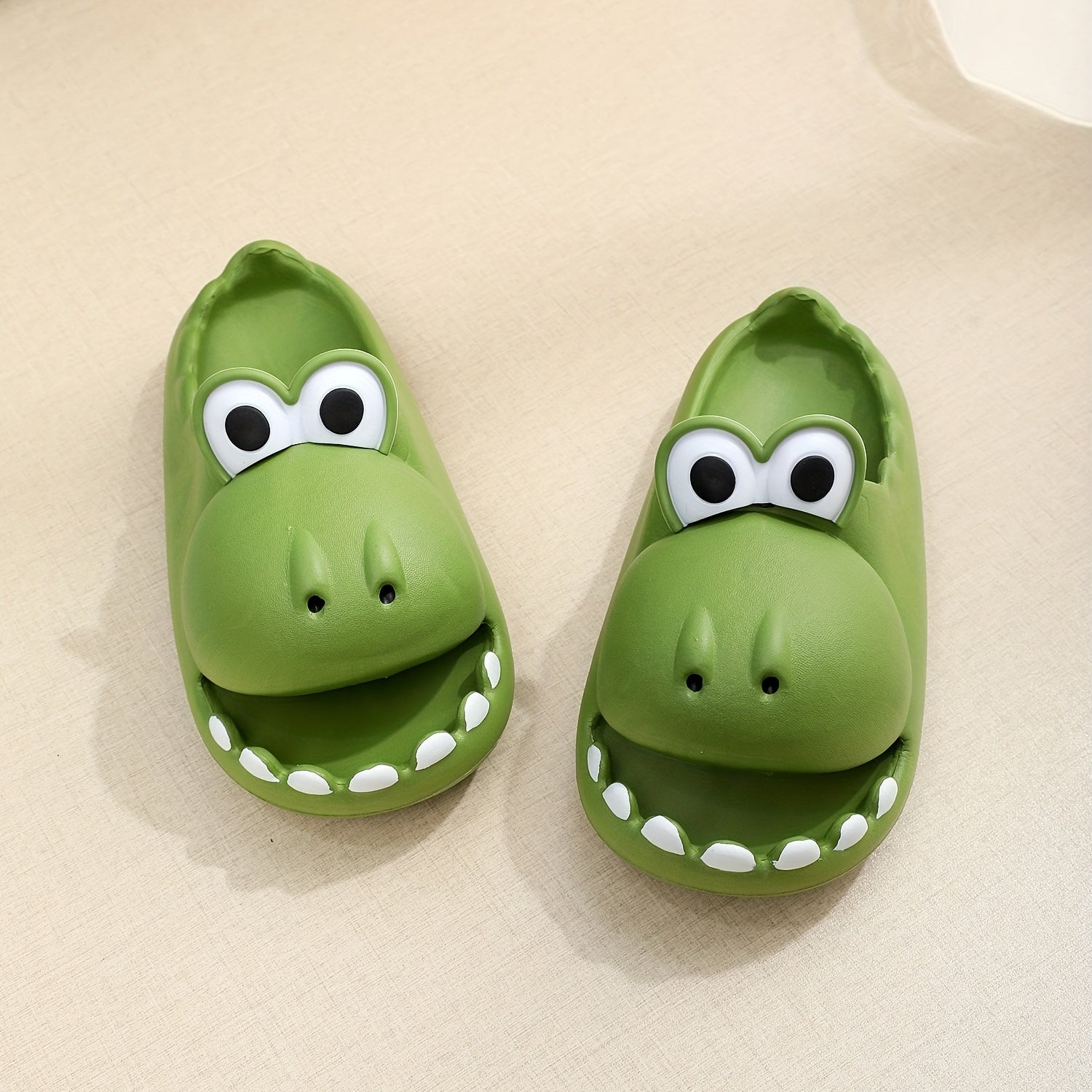 Boy's Dinosaur Slides Non Slip Slippers Open Toe Shoes for Indoor Outdoor Beach