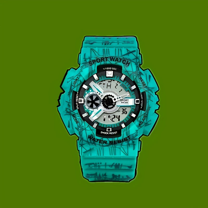 Waterproof Sports Watch Double Display Versatile Wrist Watch