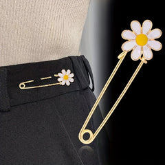 Rhinestone Scarf Pin Set Faux Pearl Flower Brooch Collar Pins