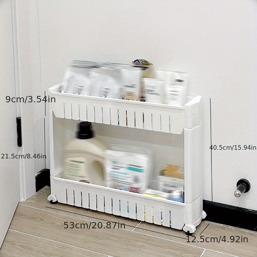 Slim Slide Out Pantry Storage Rack With 4 Large Baskets