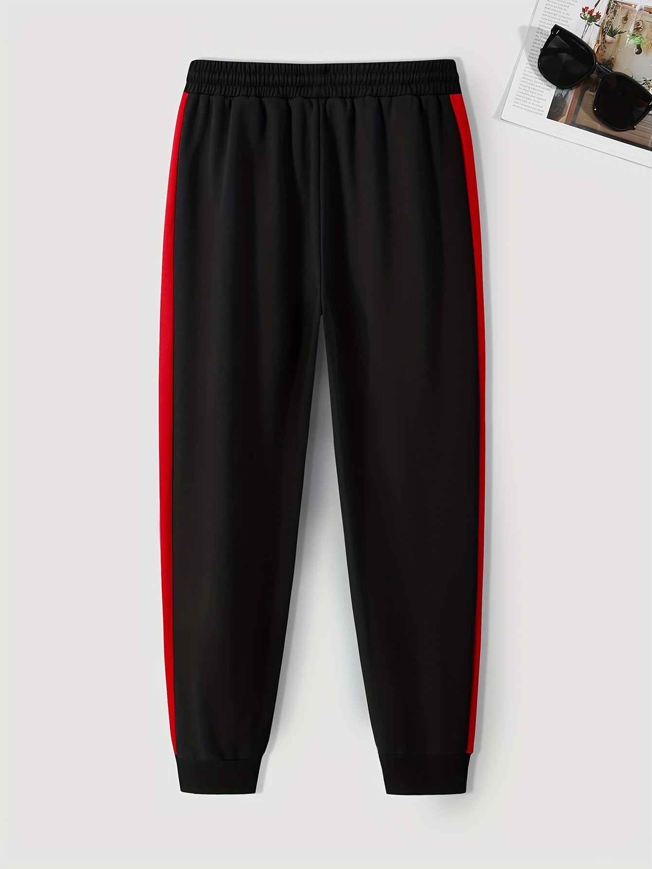 Men's Print Drawstring Sweatpants Loose Casual Trousers for Spring Autumn