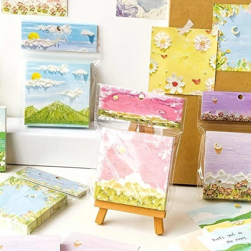 Animal & Rose Starry Sky Mini Stickers Notepad