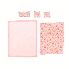 5pcs Dollhouse Bedding Set Quilt Sheets Pillow Covers & Pillows DIY Decor