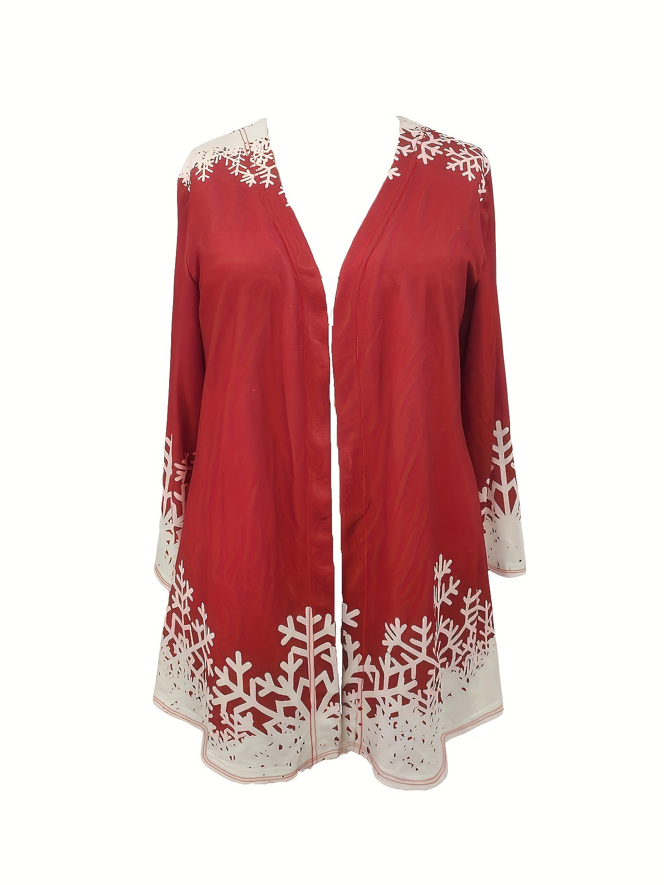 Christmas Cardigan Women's Santa Print Cardigan