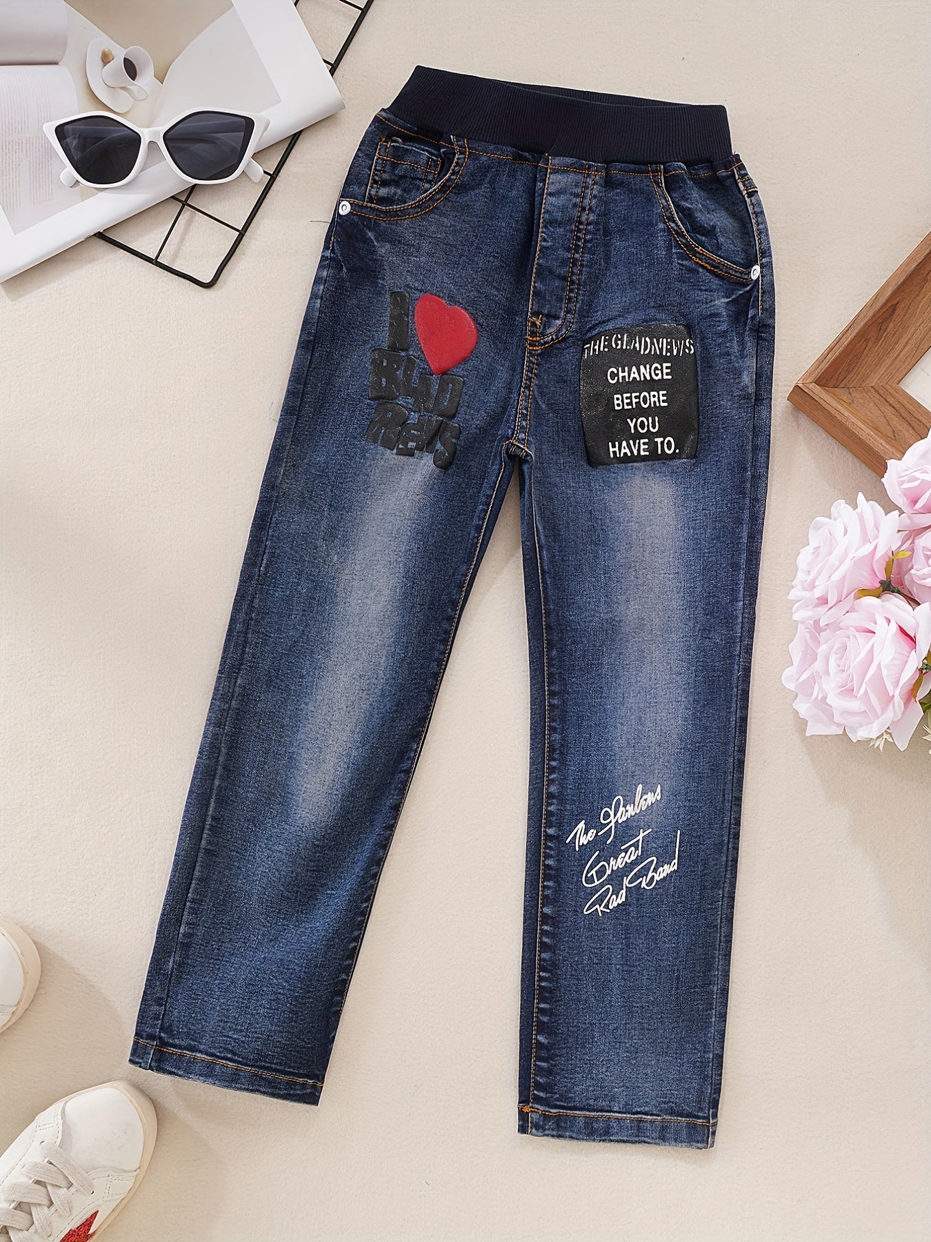 Boys Casual Denim Pants With Pocket for Spring and Autumn