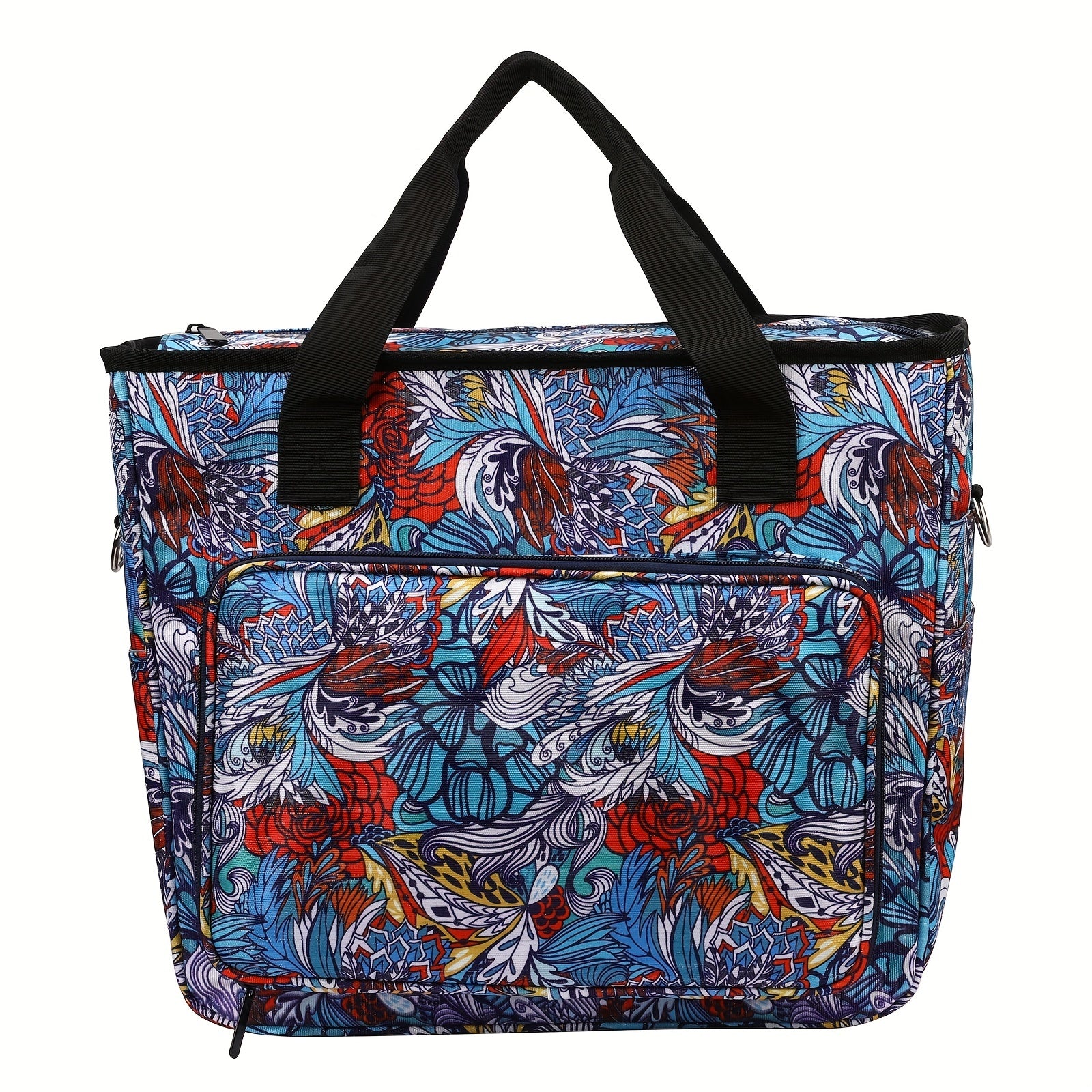 Portable Knitting Tote Bag for Yarn, Needles, Hooks - Large Capacity Crochet Bag