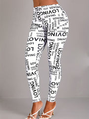 Casual High Waist Long Length Leggings Women's Clothing
