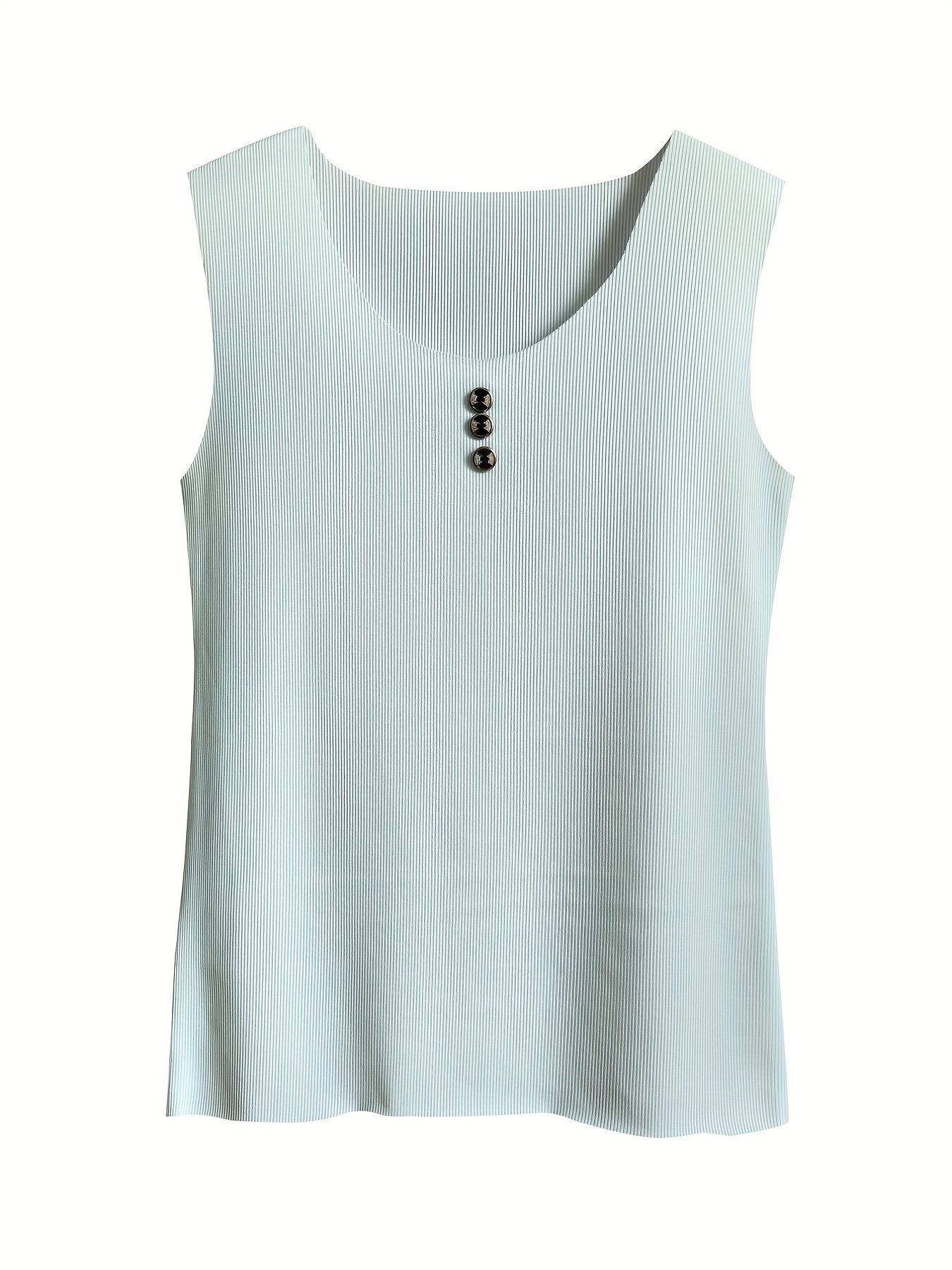Button Front Sleeveless Tank Top Women's Summer Casual Top
