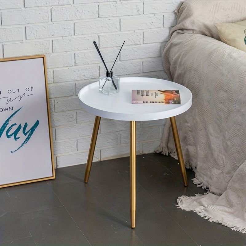 Nordic Round Coffee Table Mini Wooden Bedside Table 3 Legs Modern Minimalist Tea