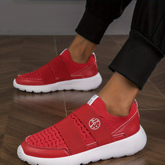 Women's Strap Decor Sneakers Casual Slip On Knit Mesh Shoes