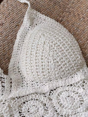 Tassels Crochet Halter Top for Vacation Beach