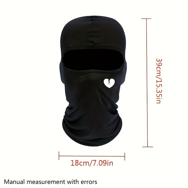 Unisex LOVE Print Casual Balaclava Cap For Outdoor Cycling