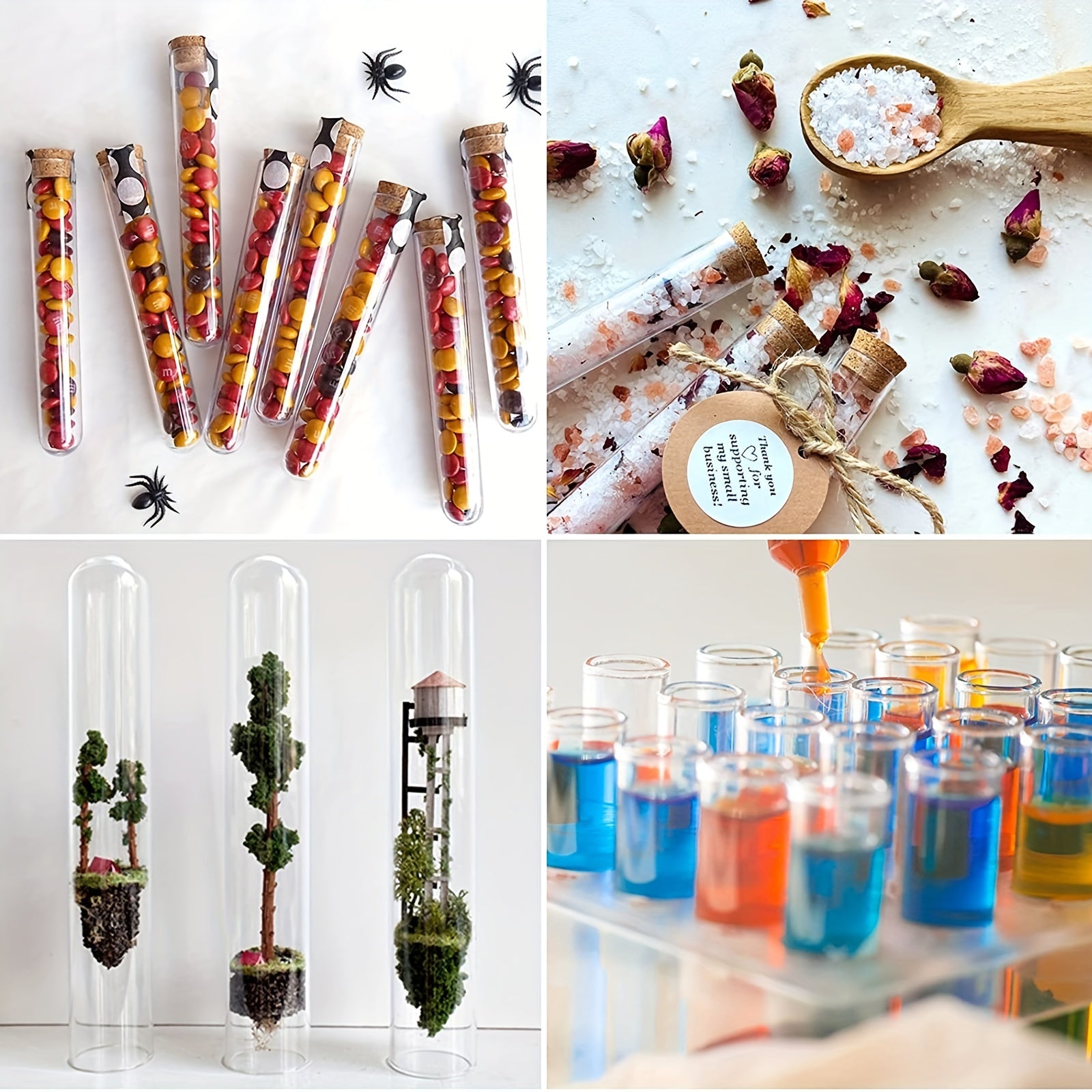 12pcs 13ml Glass Test Tubes With Cork Stoppers