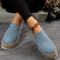 Women's Slip On Shallow Mouth Espadrilles Thick Bottom Shoes