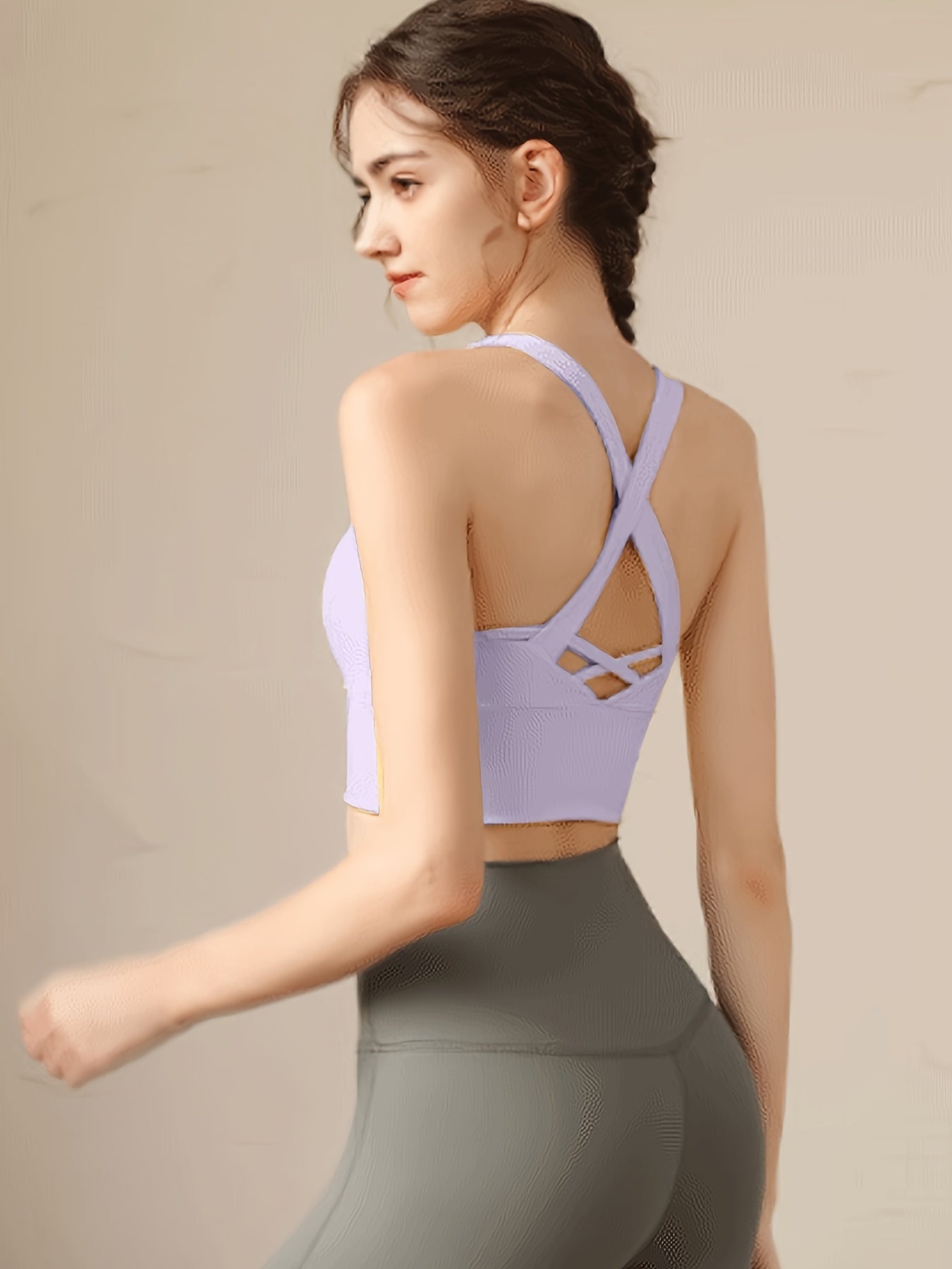 Criss Cross Straps Fitness Crop Tank Top