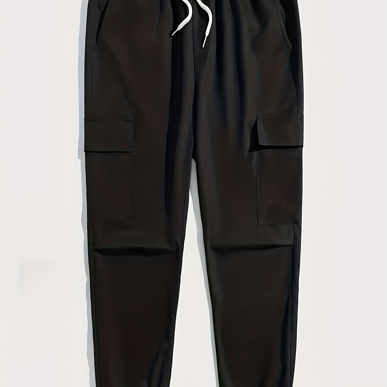 Men's Classic Cargo Pants Drawstring Joggers for Autumn Summer