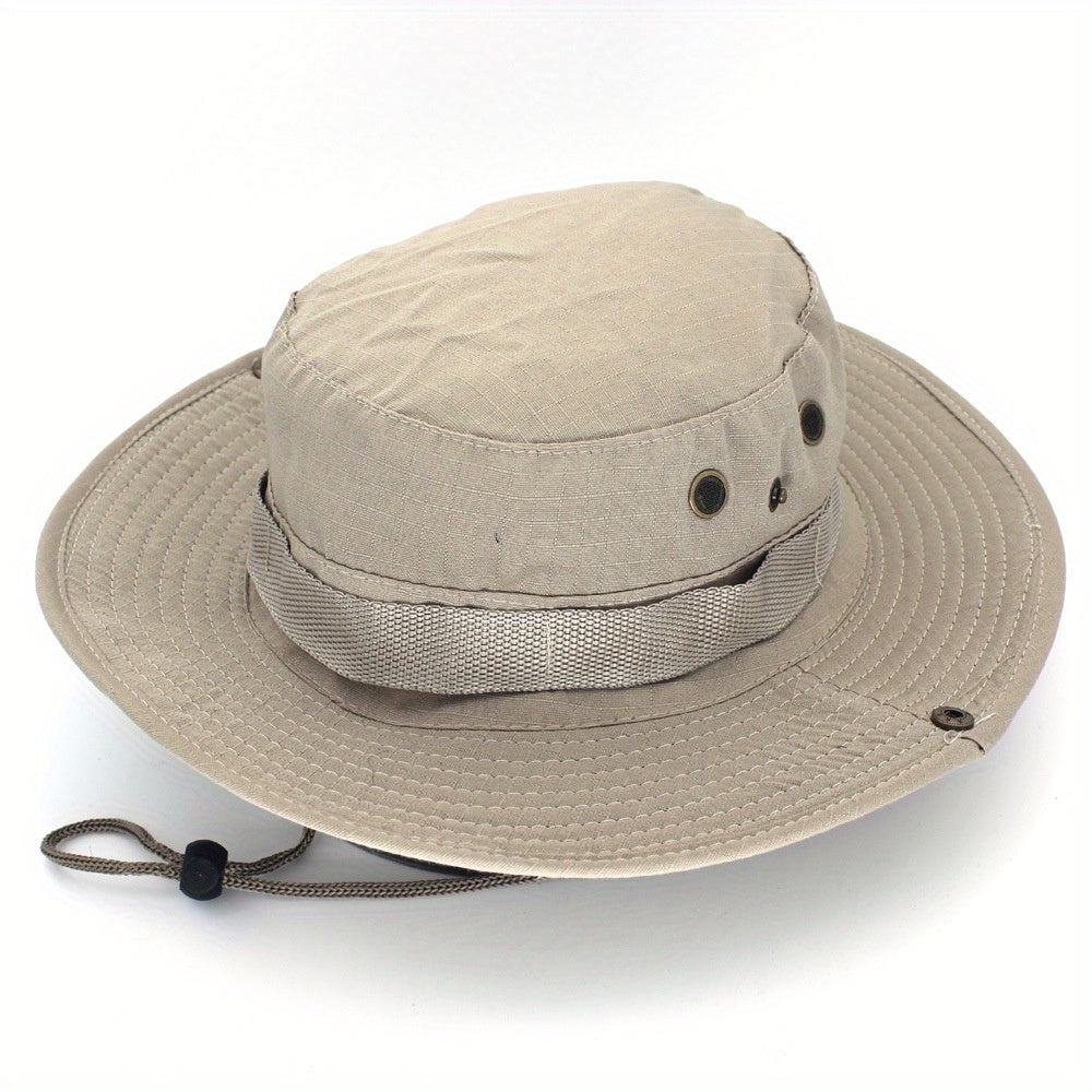 Solid Round Brim Hat Outdoor Sun Protection Combat Training Fisherman Hat